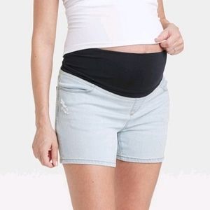 Over Belly Maternity Jean Shorts Isabel Maternity by Ingrid & Isabel